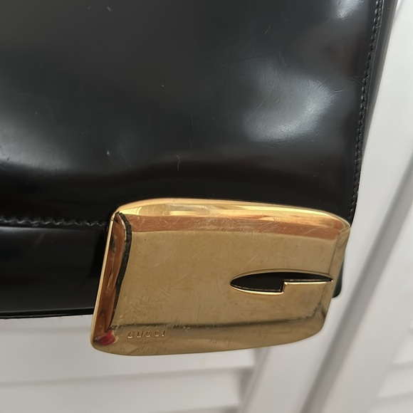 Black leather Gucci bag - Picture 2 of 5